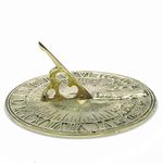 Castelion Small Solid Brass Sundial Grow Old Along With Me The Best Is Yet To Be 20cm/8"