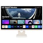 LG MyView Smart Monitor 27SR50F, 27 Inch, Full HD 1080P IPS Panel, Built in Speakers, Wifi & Bluetooth Connectivity, Virtually Borderless, webOS Smart TV Apps with Remote Control, White