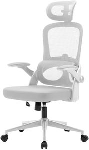 SIHOO M102C Ergonomic Office Chair, High Back Desk Chair with 3D Armrests, Up&Down Lumbar Support, Swivel Computer Task Chair with Adjustable 2D Headrest, Tilt Function,White