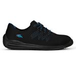 PERF AIR Flow Safety Shoes with Breathable Mesh Upper, Steel Toe Cap, Antistatic Properties, and Fuel Oil-Resistant Sole Black