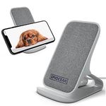 SPIOCEAN Fast Wireless Charger, Qi-Certified 10W Max Wireless Charging Stand Compatible with iPhone 15/14/13/12/11 Max/Pro/Mini/SE 2022, Samsung Galaxy S22/S21/S20/S10/S9/Note 20,(No AC Adapter)