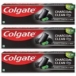 Colgate Total Charcoal Clean 120G Bamboo Charcoal & Mint Plaque Removal Toothpaste (360G, Pack Of 3, 120G Each)