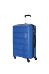 Kamiliant by American Tourister Harrier 68 cms Medium Check-in Polypropylene (PP) Hard-sided 4 Wheels Spinner Luggage/Suitcase/Trolley Bag (Ribbon Blue)