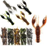 Gefischtter 40 Pcs Crawfish Lure Soft Plastic Worms Fishing Lures Bass Fishing Baits Lures Soft Crawfish Crawdad Bait Kit