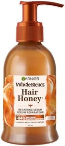 Garnier Whole Blends Hair Honey Repairing Serum for Dry Damaged Hair, Non-sticky & non-greasy, Smoother hair & split ends reduction, 150ml