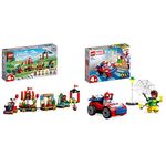 LEGO 43212 Disney: Disney Celebration Train​ Set with Moana, Woody & 10789 Marvel Spider-Man's Car and Doc Ock Set