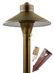 MIK Solutions LED Light Bulb 3W 12V Solid Brass Low Voltage for Outdoor Mushroom Safety Garden Patio Swimming Pool for Beautiful Long Lasting Warm White