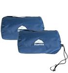 BlueHills Ultra Compact Travel Blanket 2 Pack Large Soft Cozy Portable Blanket Sheet with Carry Case and for Flight Airplane Car Layover Camping Hotel Blue C203-2PK-Navy
