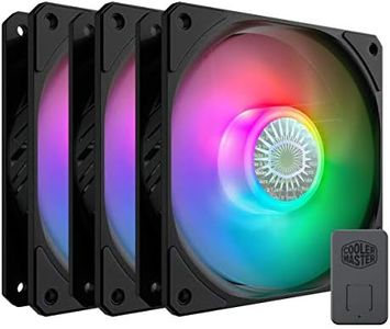 Cooler Master SickleFlow 120 V2 ARGB 3in1 Square Frame Fan, ARGB 3-Pin Customizable LEDS, Air Balance Curve Blade, Sealed Bearing, 120mm PWM Control for Computer Case & Liquid Radiator