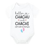 Lillypupp Funny pregnancy announcment gift for uncle aunt chacha chachi | baby coming soon bodysuit reveal idea for family.