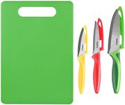 Zyliss Chopping Board and Knife Set, Red/Green/Yellow