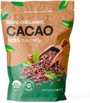 NaturaleBio Organic Raw Cacao Nibs 2 lbs. Peruvian, Natural and Pure. Made in Peru from The Theobroma Cacao Plant. Source of Magnesium, Potassium, and Iron. Ideal as Sugar-Free Chocolate Chips.