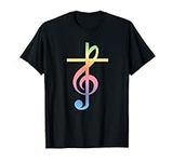 Christian Music Cross TShirt Color 