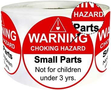 Choking Warning Labels 1.5" Red Small Parts Choking Hazard Stickers Suffocation Warning Stickers Not for Children Under 3 Years Labels for Packing Shipping 500 Pcs