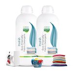 Proklean ProFab Laundry Liquid-Detergent, Advanced Natural & Organic Delicate Fabric Stain Removal Detergent for Top & Front Load Washing Machines - Detergent for Baby Clothes - 1L (Pack of 2)