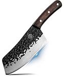 Forged Meat Cleaver - Chinese Butcher Knife Vegetable Cleaver Knife 7 inch High Carbon Steel with Wenge Wood Handle Camping Cooking Knife Kitchen Cooking Cutlery for Home & Restaurant - ZENG JIA DAO