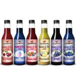 Syruvia Snow Cone Syrup 12.7oz - Blue Cotton Candy & Bubble Gum & Pina Colada & Blue Raspberry & Cherry & Grape Syrup For Shaved Ice, Snow Cones, Slushies, Italian soda, Popsicles, Kosher, Dairy Free.