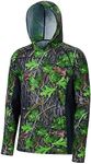 BASSDASH Men's UPF 50+ Lightweight Hunting Camo Hoodie Quick Dry Performance Long Sleeve Fishing Shirt with Hood FS30M