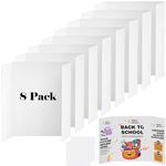 Acidea 8pcs Small Trifold Poster Board with 200pcs Double Sided Stickers, 16x24inch Tri-Fold Presentation Boards, Corrugated Display Boards for School Project, Exhibitions, Business Presentation