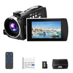 Camcorder Video Camera 4K, 64MP Vlogging Camera for Youtube, Video Recorder Cameras with 18X Digital Zoom, 3.0" 270° Rotating Screen Webcam Cam corder with 32GB TF Card & 1 Battery, Remote Control