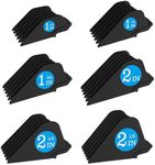 Clipper Guards for Wahl 10 12 14 16 18 20 Hair Clipper Guards 6pcs Extra Long Clipper Guard Attachments 2.5 Inch Clipper Guides Multiple Sizes Universal 2.5", 2.25", 2", 1.75", 1.5", 1.25" (Black)