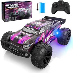 Voiture Télécommandée Tout Terrain, 2.4GHz Voiture Radiocommandée de Course Rechargeable RC Véhicule Jouet Garçon Fille 6 7 8 9 10 11 12 Ans Jeux Exterieur Intérieur Cadeau Enfant Anniversaire Noël