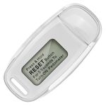 flintronic Pedometer 3D Walking Pedometer, Portable USB Rechargable Sports Pedometer with Lanyard, Track Steps in Real Time, Pedometer for Older Kids/Fitness Men/Women/Elders, White