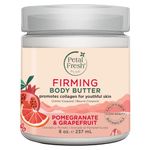 Petal Fresh Pure Firming Pomegranate & Grapefruit Body Butter - 237 ml | Organic Coconut Oil, Argan Oil, Shea Butter | Promotes Collagen | Natural Ingredients, Vegan and Cruelty Free