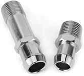 Stainless Steel Heater Hose Fitting, 2Pcs Heater Hose Fittings Connector for 3/4in Water Pump 5/8in Intake Auto Car Accessory