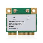 AX210HMW WiFi 6E Card Tri-Band 802.11 A/B/G/N/AC/AX Half Mini PCI-E WiFi Card Network Adapter BT5.3, for PC, Laptops, Only for WIN10 (64bit)