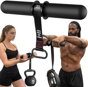 FitBeast Forearm Strengthener & Forearm Exerciser, Wrist Roller with Thicker Handle, Forearm Strength Trainer with Adjustable Strap - Ideal for Grip Strength, Muscle Building, Rehabilitation (Black)