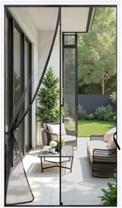 Sunolga 41 x 84 Inch Magnetic Screen Door, Fits Doors Size 39 x 83 Inch, Reinforced Fiberglass Screen Door Mesh with Full Frame Hook & Loop, Door Screen Magnetic Closure for Hands-Free