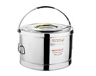 Mintage Sambar Pot Stainless Steel 20 Liters | Sambar Pot with Lid | Casserole for Cooking | Casserole with Side Handles | Canteen & Hotel Casserole Container | Biryani Box Puff Insulated Hot & Cold