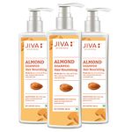 Jiva Almond Shampoo 200 ml | 100% Pure & Natural | Nourishes Hair, Prevents Hair Loss, And Promotes Hair Growth | Pacifies Vata Dosha | Suitable For All Hair Types (Pack Of 3)