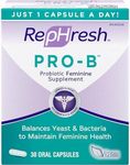 RepHresh Pro-B Probiotic Feminine Supplement, Balances Yeast and Bacteria, Womens Probiotic, Restore Healthy, Vaginal Flora with L. rhamnosus GR-1 & RC-14, 30 Oral Capsules