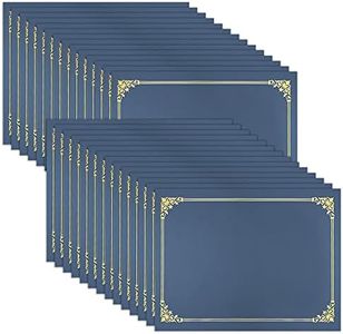 SUNEE Certificate Holders(Blue, 30 Pack), Diploma Covers Gold Foil Border, for Letter Size 8.5x11 Certificates, Cardstock, Document Papers