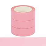 Pink Washi Tape Set, 32 Feet x 0.6 Inches Self-Adhesive Decorative Masking Tape, Panton Colors Sticky Tape for Decor Journals, Scrapbooks, Planners, DIY Crafts Gift (Pink) (Pink)