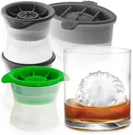 Tovolo Sports Themed Ice Molds, Assorted Set of 4 - Large Ice Mold Gift Set - Unique Ice Mold Chills Drinks - Odor-Free Freezer Storage, Dishwasher-Safe with Silicone Plunger