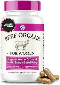 Beef Organ Supplement for Women - Beef Liver, Kidney, Heart and Uterus Tissue, Supports Women's Overall Energy and Health - Pasture Raised in New Zealand - No Fillers or Flow Agents - 120 Capsules