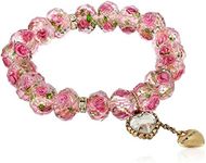 Betsey Johnson Womens Heart Charm Bracelet, One Size, Metal, no gemstone