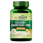 Vlado’s Himalayan Organics Calcium Magnesium Zinc Vitamin D3, B12 & K- 60 Vegetarian Tablets I Supplement for Women and Men, For Bone Health & Joint Support