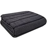 Towelogy® 1 Pack Luxurious Bath Sheets 100% Egyptian Cotton Fast Drying Large Bath Towels for Bathroom Shower 540GSM Hotel & Spa Quality 80cmx140cm (Charcoal, 1)