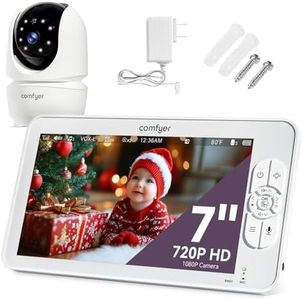 Comfyer Babyphone Camera 7" Camera Bebe 720P HD 4000mAh Zoom 4X Supporte 4 Caméras Vision Nocturne VOX Capteur de Température Dialogue Bidirectionnel Berceuses et Bruit Blanc