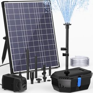 NFESOLAR Solar Pond Filter Fountain, 20W Solar Pond Pump with Pond Filter, 16.4FT Cord, 6.6FT Tubing for Outdoor Small Pond 120-300 Gallons, Fish Tank, Pool, Garden Waterscape N3222