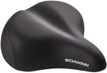 Schwinn Comfort Bike Seat for Men and Women, Commute Plus Foam Plush, Replacement Saddle Fits All Adult Bikes with Standard Seatpost, Black