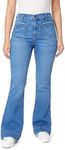 kensie Jeans Women's High Rise Patch Pocket Flare 32-Inch Inseam, Size 0-14, Paxton, 14