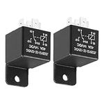 2 Pcs JD2912-1H-12VDC 5 Pin DC 12V 40A Relay Multi-Purpose Automotive Relay Heavy Duty Standard Relay for Car Motor, Auto Universal Replacement Accessories