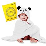 MY NEWBORN Baby Bath Towel Robe Hooded Blanket Wrapper -White-Panda