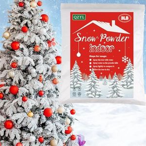 3 lbs Christmas Tree Decorations, Snow Tree Flocking Powder Decor, Xmas Self-Adhesive Snow Flock, Fake White Snow Bond Flock for Winter Holiday Artificial Tree Wreath Garland Crafts Village Display