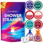 JoJowell Shower Steamers Aromatherapy - 21 Packs Shower Bombs with Essential Oils for Self Care Stress Relief, Christmas Gifts for Women, Birthday Gifts for Men, Stocking Stuffers for Women, Bloom Variety